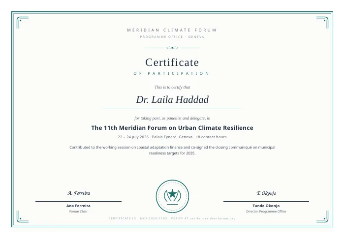 Certificate of Participation PDF template preview