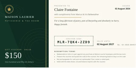 Gift Voucher PDF template preview