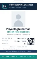 Employee ID Badge PDF template preview