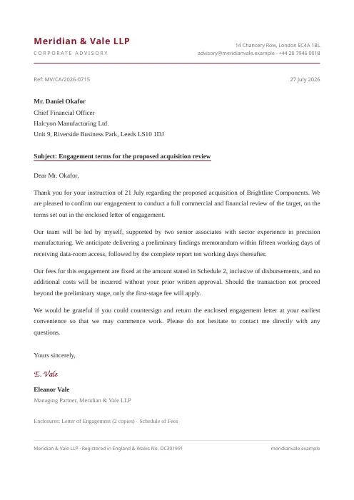 Formal Letter PDF template preview