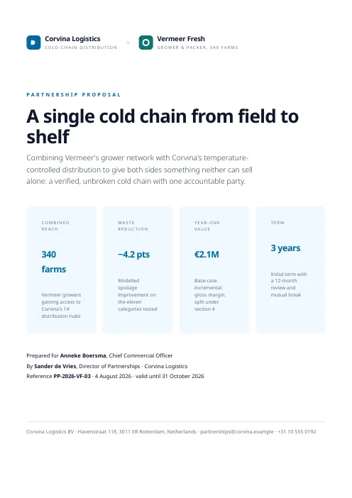 Partnership Proposal PDF template preview