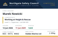 Safety Training Card PDF template preview